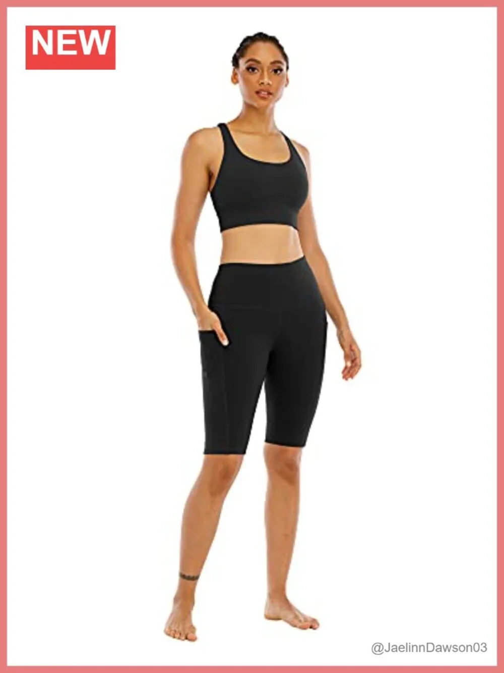 High Waisted Biker Yoga Shorts with Pockets 4 Pack for Women Tummy Control